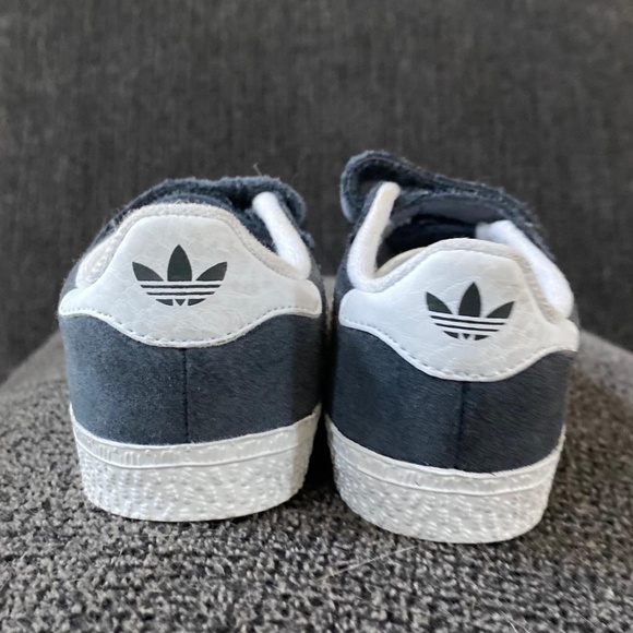 adidas Gazelle OrthoLite Suede Grey hook-and-loop Toddler Sneakers size 5K - Picture 6 of 8
